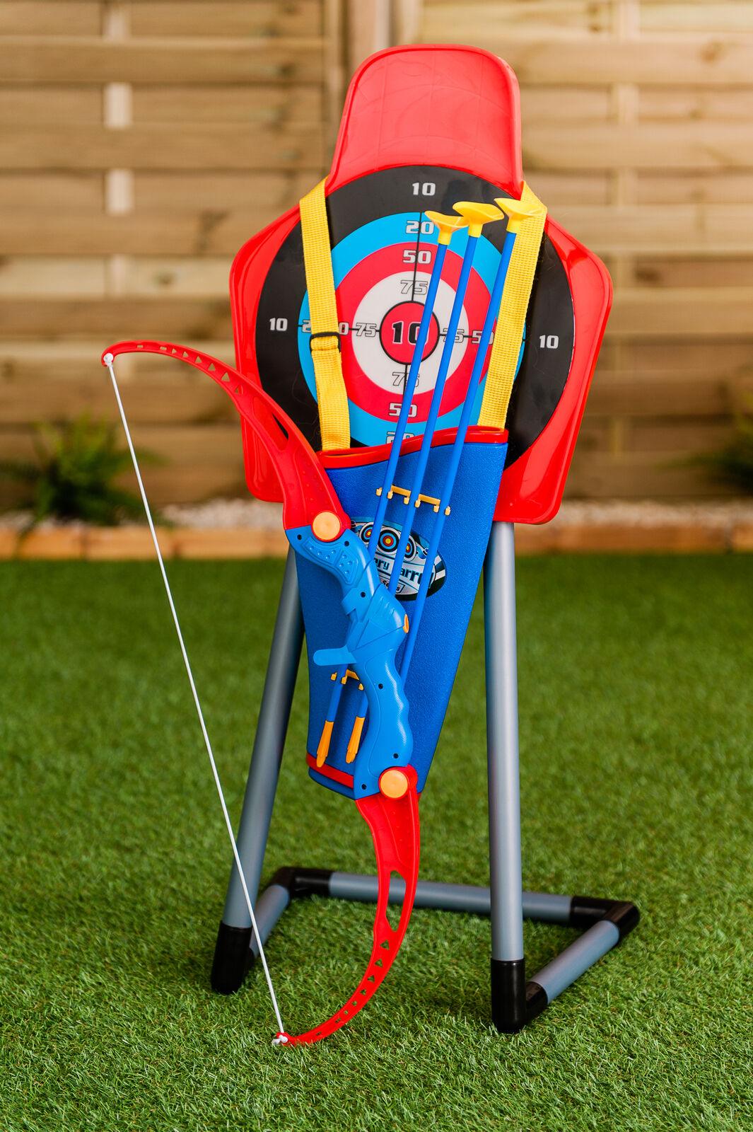 Laser Arrow Battle Set - Laser Bow & Arrow Archery Set Target Stand Kids Toy Indoor/Outdoor Garden Fun Sports Toys - Tophatter Daily Deals