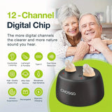 Rechargeable Hearing Aids – Invisible In-Ear, Noise Reduction, Volume Control In-Ear Headphones - Tophatter Daily Deals