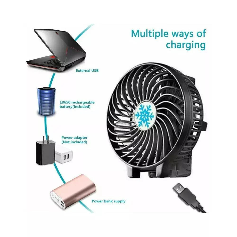 Portable Rechargeable Fan - Mini Hand-held Fan Folding Desk Fan Cooler Cooling USB Rechargeable Fan Apparel & Accessories - Tophatter Daily Deals