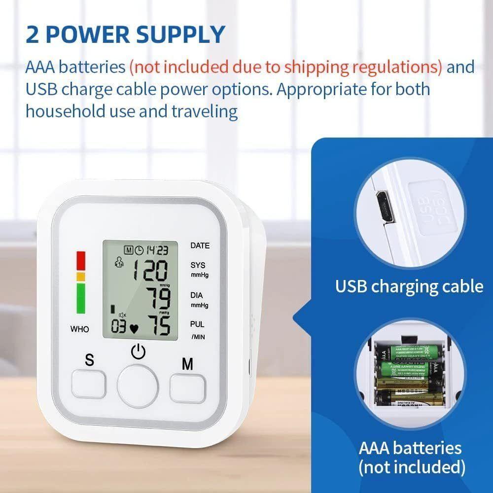 Digital Blood Pressure Monitor - LCD Automatic Blood Pressure Measure Upper Arm BP Machine Heart Rate Health Care - Tophatter Daily Deals