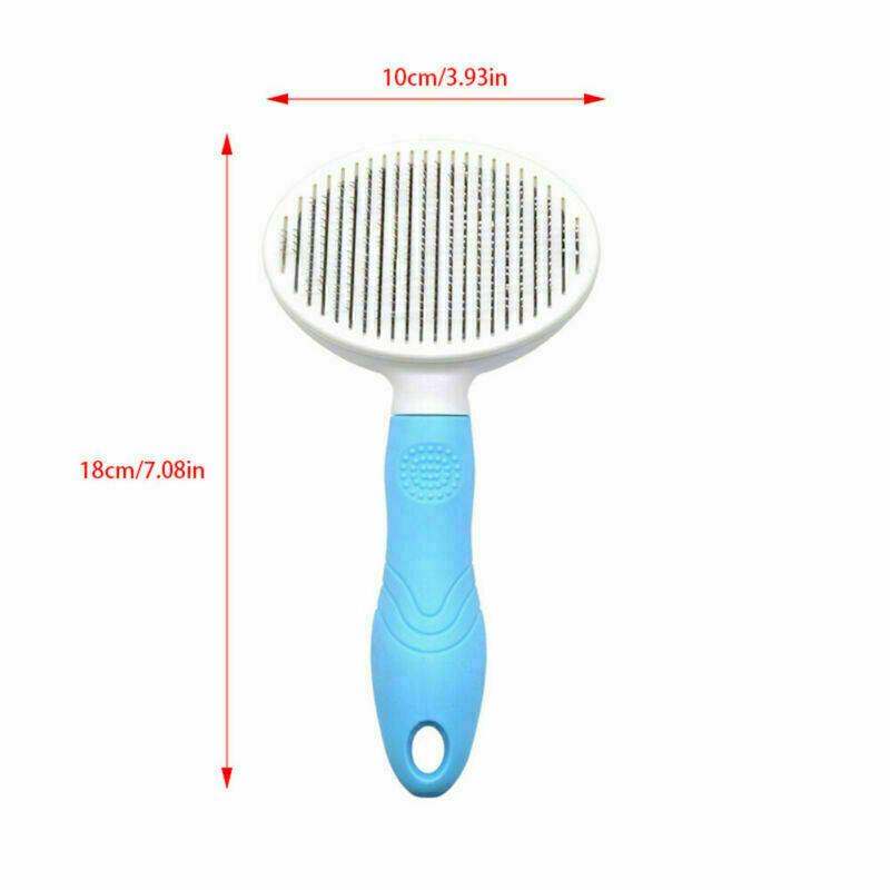 Pin Brushes for Dogs - Pet Dog Cat Brush Grooming Slicker Self Cleaning Slicker Brush Massage Hair Comb Pet Products - Tophatter Daily Deals