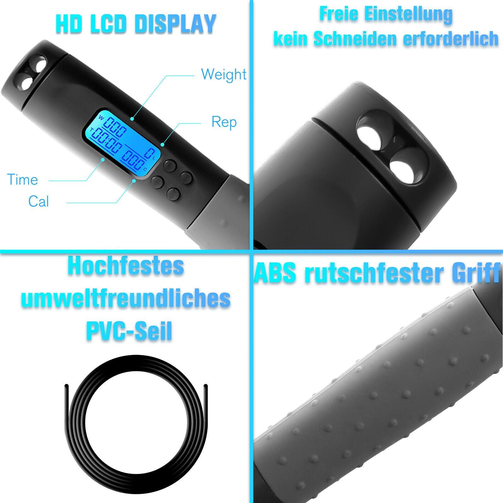 Best Skipping Rope UK - Skipping Rope with Counter, Gritin Digital Speed Jump Rope for Kids Adults Exercise & Fitness - Tophatter Daily Deals