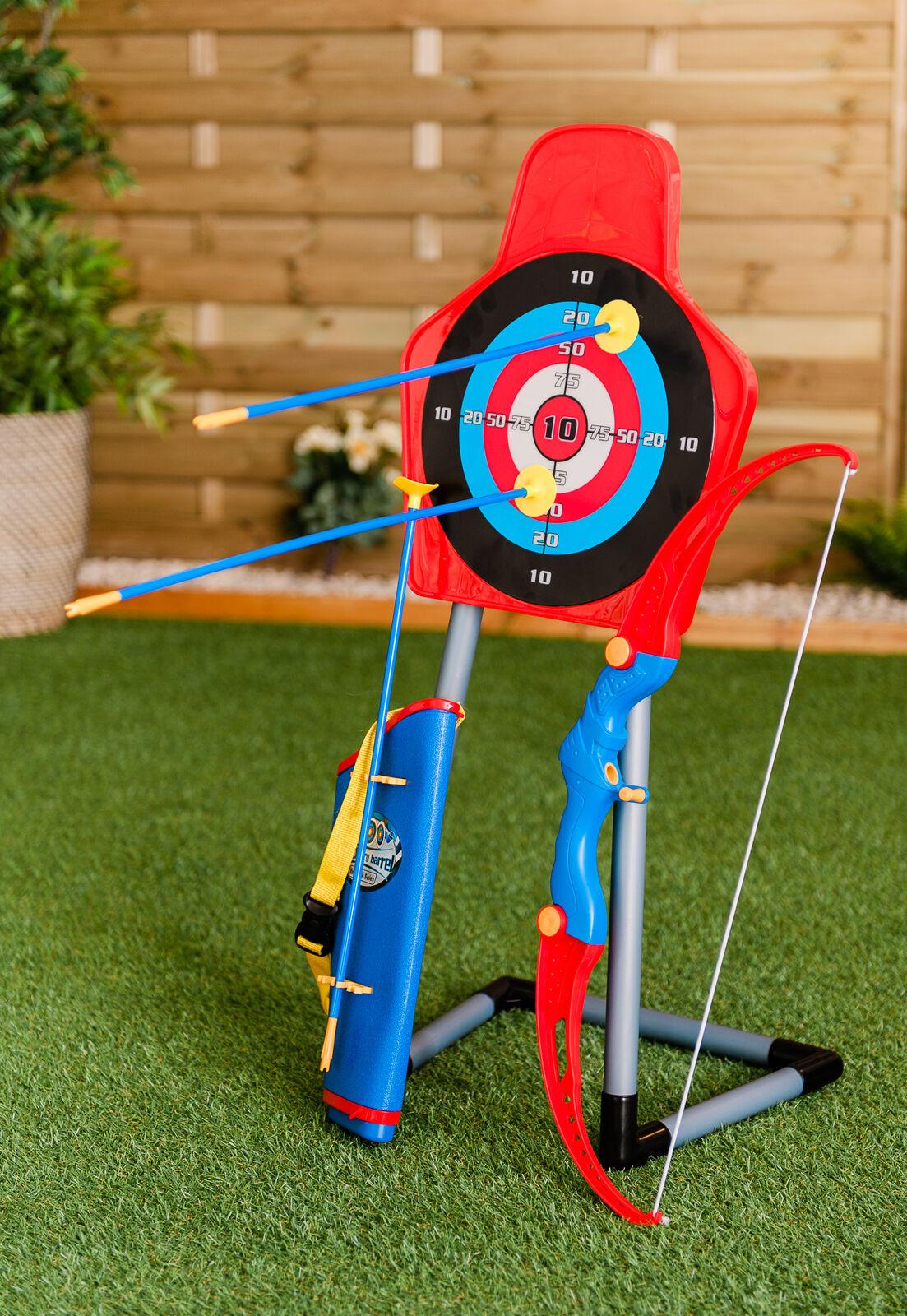 Laser Arrow Battle Set - Laser Bow & Arrow Archery Set Target Stand Kids Toy Indoor/Outdoor Garden Fun Sports Toys - Tophatter Daily Deals