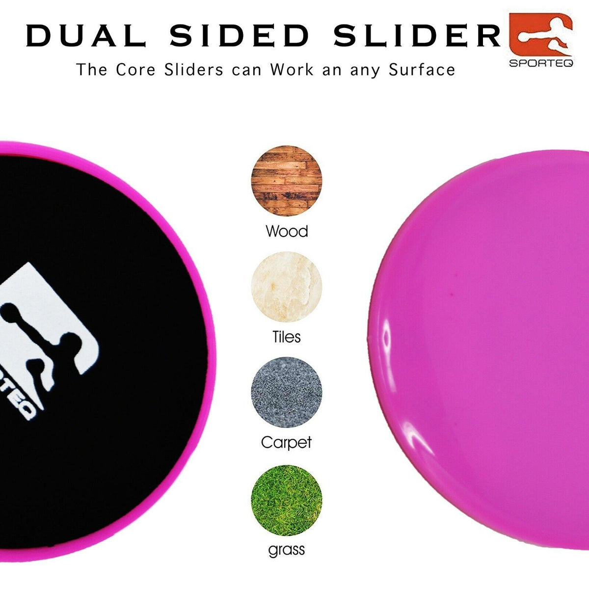 Dual Sided Gliding Discs - Core Sliders Foot Sliders Exercise Exercise & Fitness - Tophatter Daily Deals