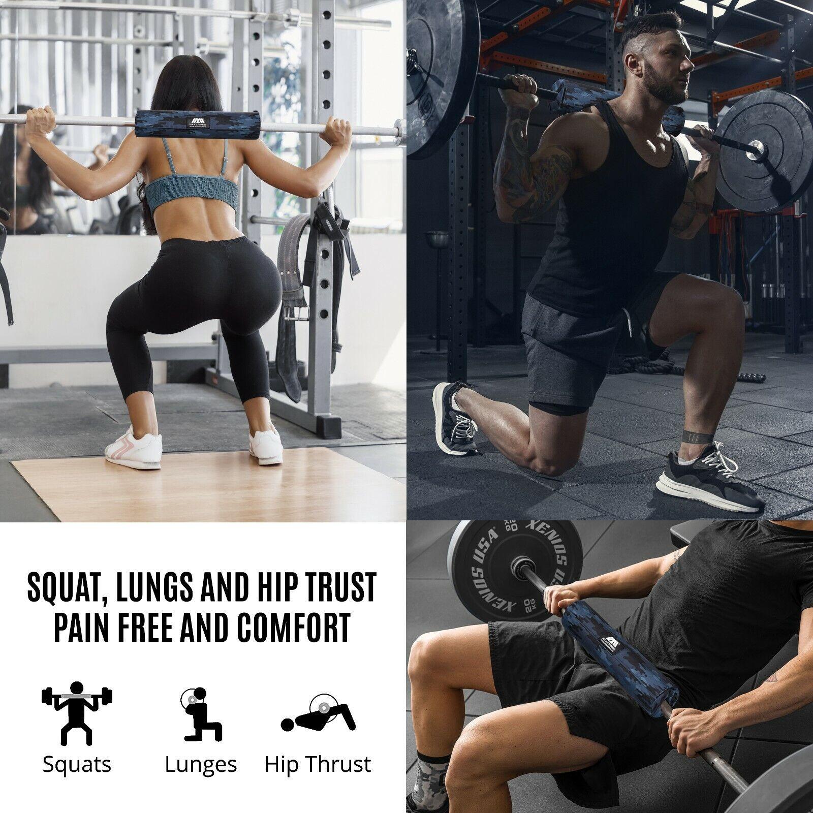 Hip Thrust Bar Pad - Barbell Pad Squat Bar Foam Padding Gym Weight Lifting Neck Shoulder Protection Exercise & Fitness - Tophatter Daily Deals