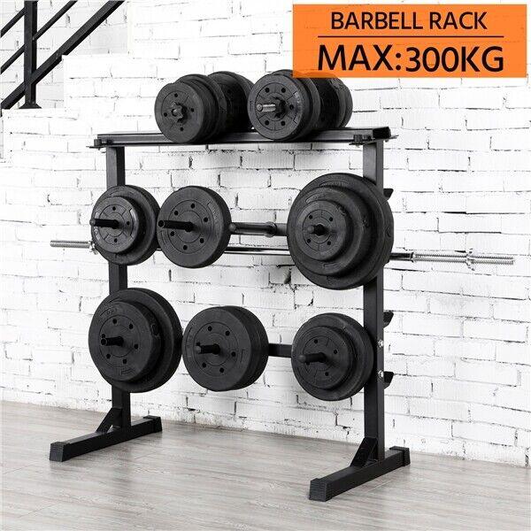 Power Racks for Home Gym - 3 Tier Dumbbell Barbell Rack Weight Plate/Bar Storage Holder for Home Gym Black Dumbbeells rack - Tophatter Daily Deals