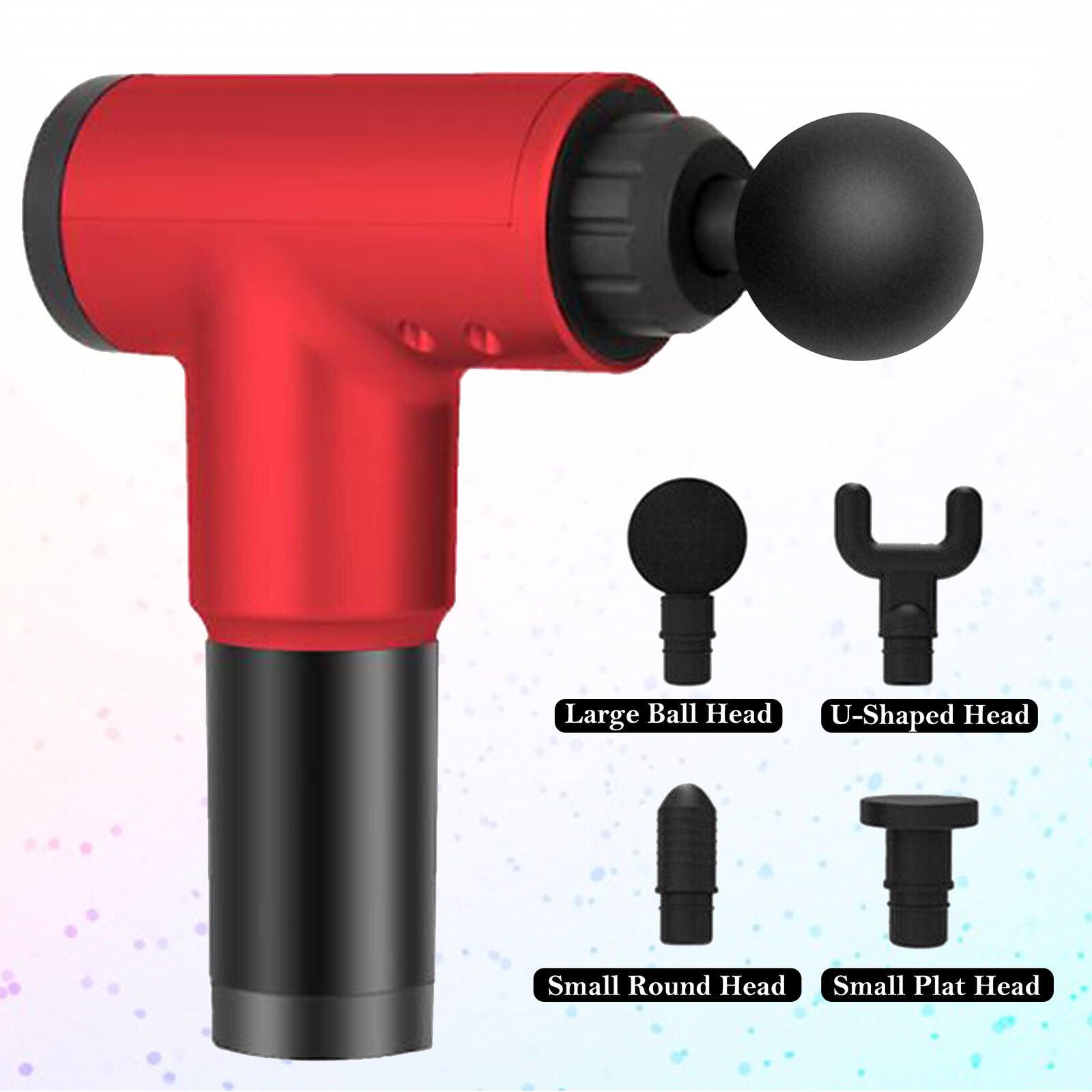 Deep Tissue Massage Gun - Powerful 30 Speeds Percussion Muscle Massager, 2400mah Electric Handheld Muscle Massager Gun, Portable Fascia Gun Red Personal Care - Tophatter Daily Deals