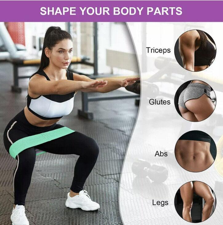 Strongest Resistance Bands - Fabric Resistance Bands Set 3 Heavy Duty Booty Glute Hip Circle Butt Non Slip Exercise & Fitness - Tophatter Daily Deals