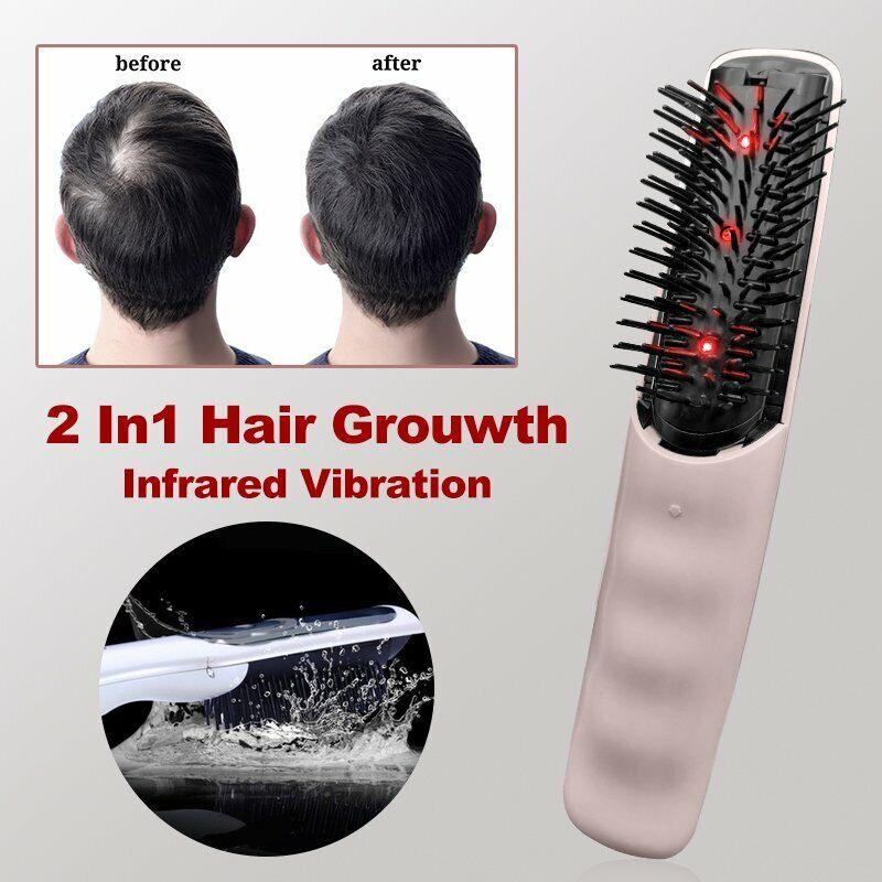 Electric Scalp Massager for Hair Growth - Electric Infrared Laser Hair Growth Head Scalp Vibrating Massager Comb Brush Hair Care - Tophatter Daily Deals
