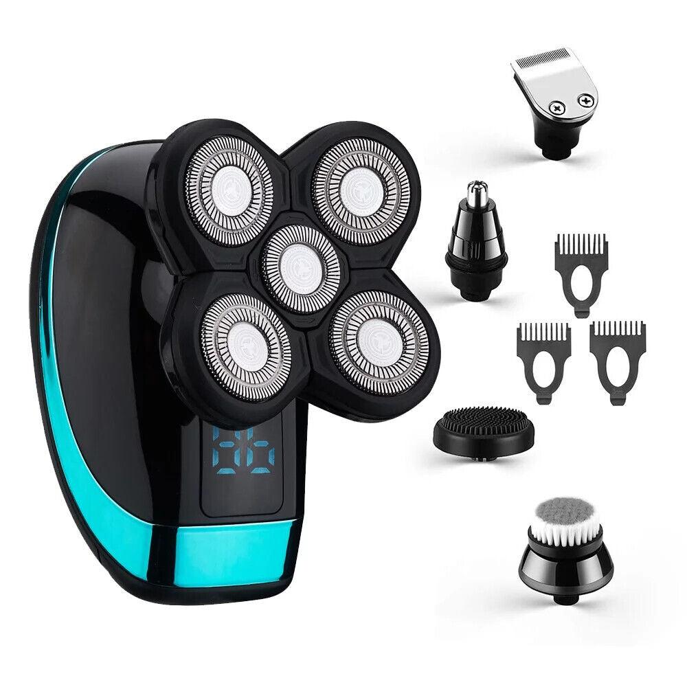 Best Head Shaver UK - Electric Razor for Men Bald Head Shaver Rotary Cordless Nose Hair ElectriBrite Personal Care - Tophatter Daily Deals