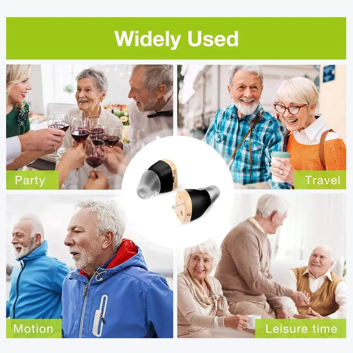 Rechargeable Hearing Aids – Invisible In-Ear, Noise Reduction, Volume Control In-Ear Headphones - Tophatter Daily Deals