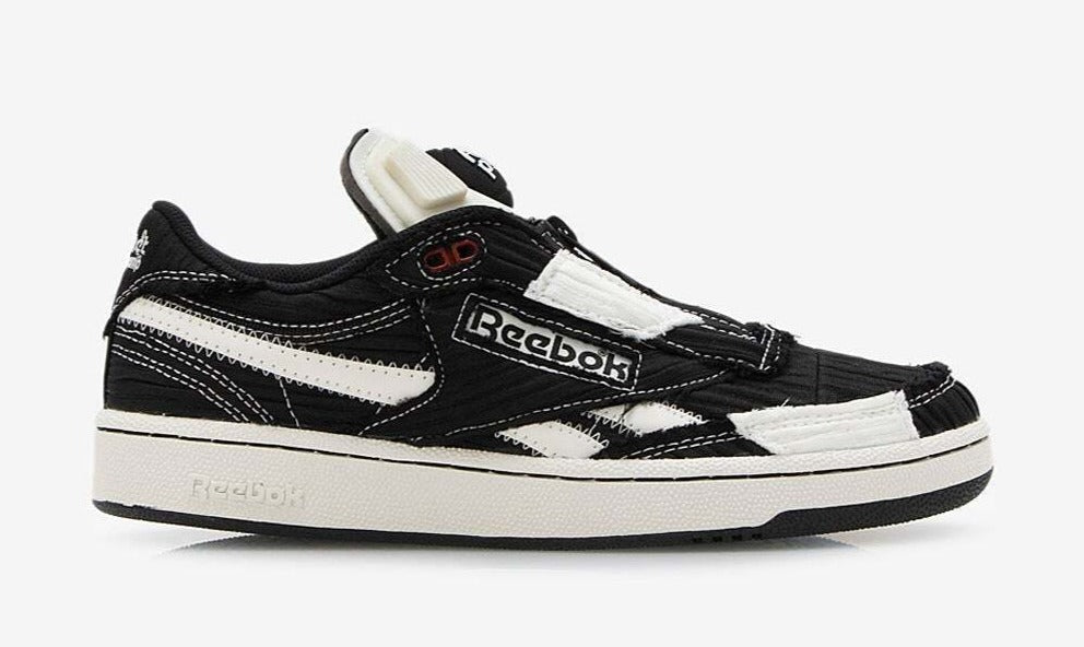 Reebok Men's Club C 85 Pump Shoes - Cblack/Chalk/Flasrd Cblack Chalk Flasrd Footwear - Tophatter Daily Deals