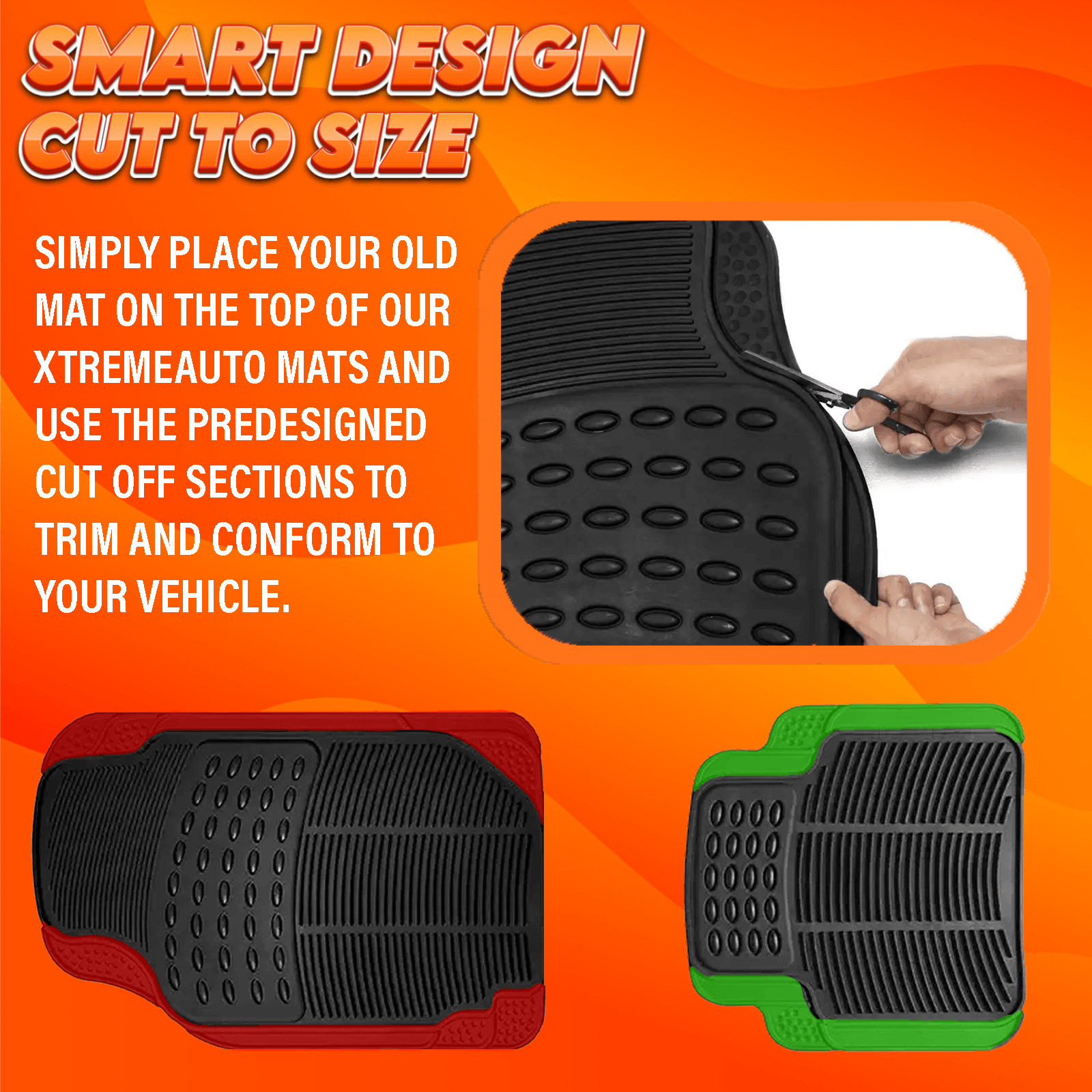 Fitted Car Mats UK - 4pcs Heavy Duty Universal Black Rubber Car Mat Set Non Slip Car Van Mats UK Apparel & Accessories - Tophatter Daily Deals