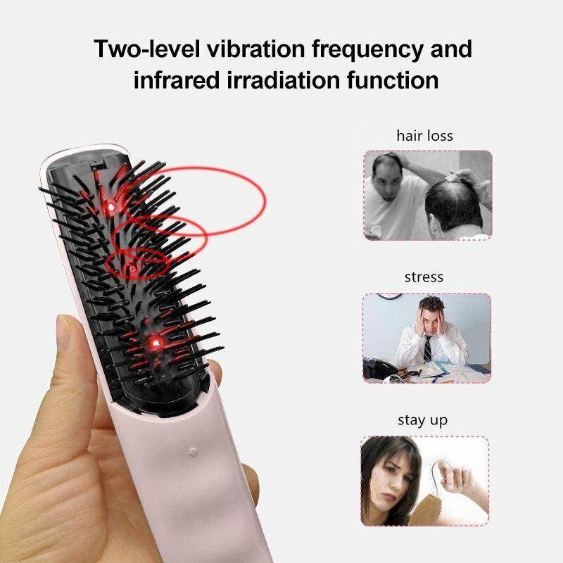 Electric Scalp Massager for Hair Growth - Electric Infrared Laser Hair Growth Head Scalp Vibrating Massager Comb Brush Hair Care - Tophatter Daily Deals
