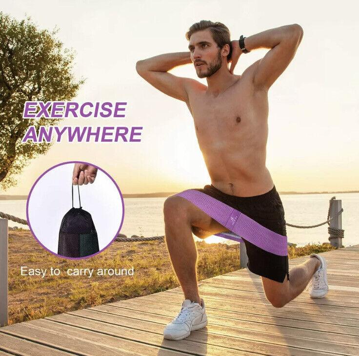 Strongest Resistance Bands - Fabric Resistance Bands Set 3 Heavy Duty Booty Glute Hip Circle Butt Non Slip Exercise & Fitness - Tophatter Daily Deals