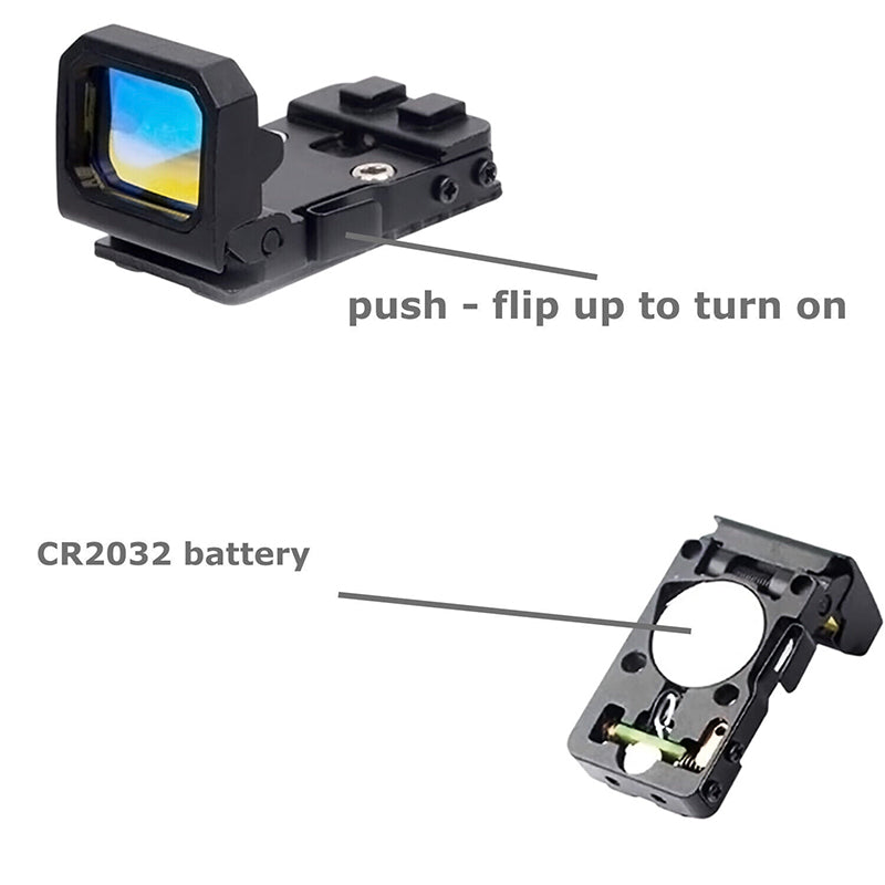 Folding Holographic Reflective Red Dot Sight - Tophatter Daily Deals