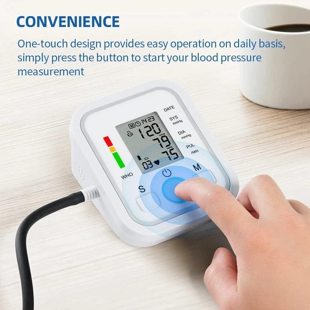 Digital Blood Pressure Monitor - LCD Automatic Blood Pressure Measure Upper Arm BP Machine Heart Rate Health Care - Tophatter Daily Deals