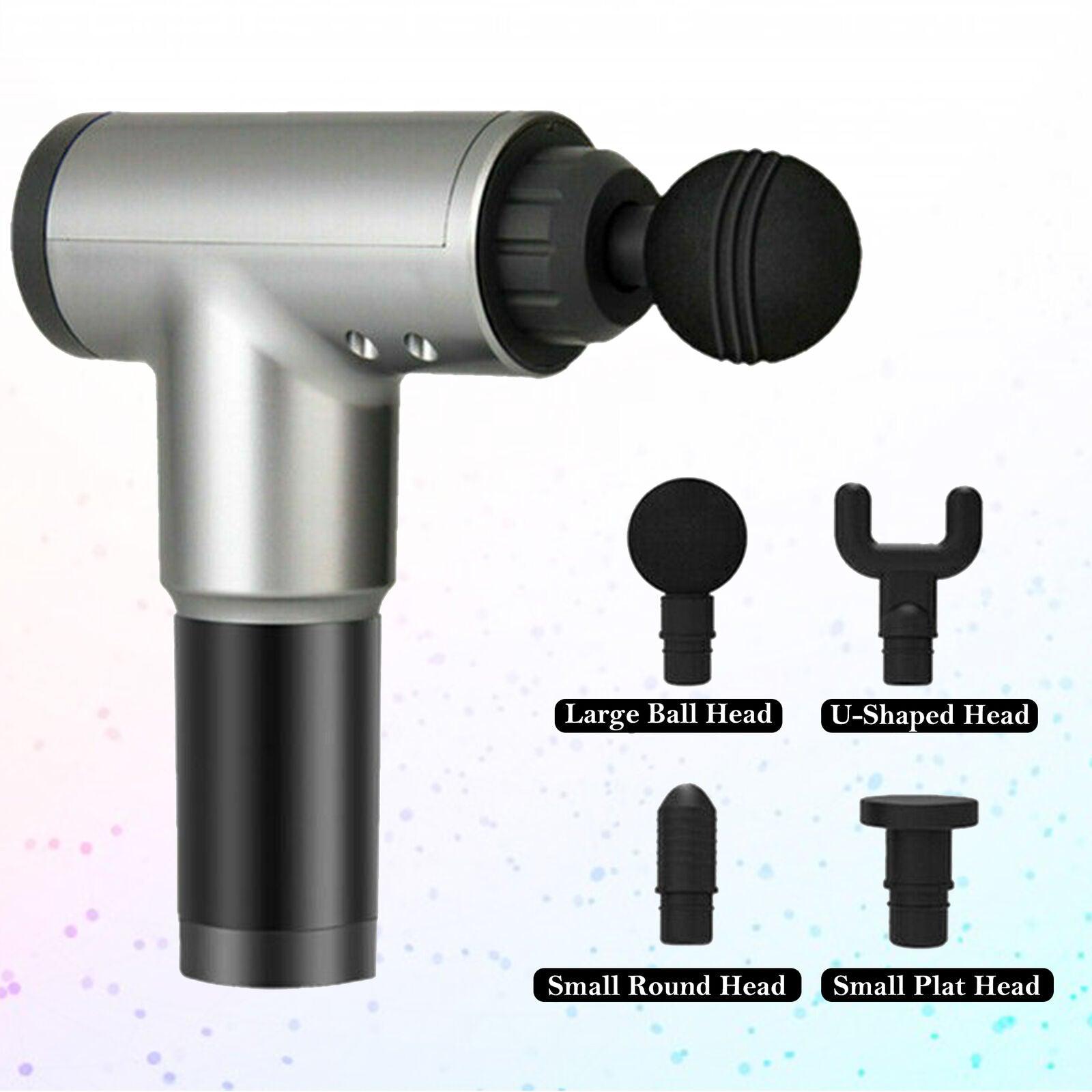 Deep Tissue Massage Gun - Powerful 30 Speeds Percussion Muscle Massager, 2400mah Electric Handheld Muscle Massager Gun, Portable Fascia Gun Grey Personal Care - Tophatter Daily Deals