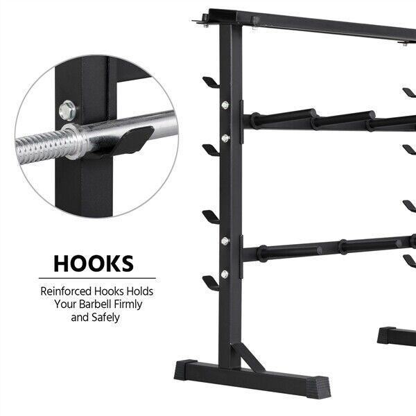 Power Racks for Home Gym - 3 Tier Dumbbell Barbell Rack Weight Plate/Bar Storage Holder for Home Gym Black Dumbbeells rack - Tophatter Daily Deals