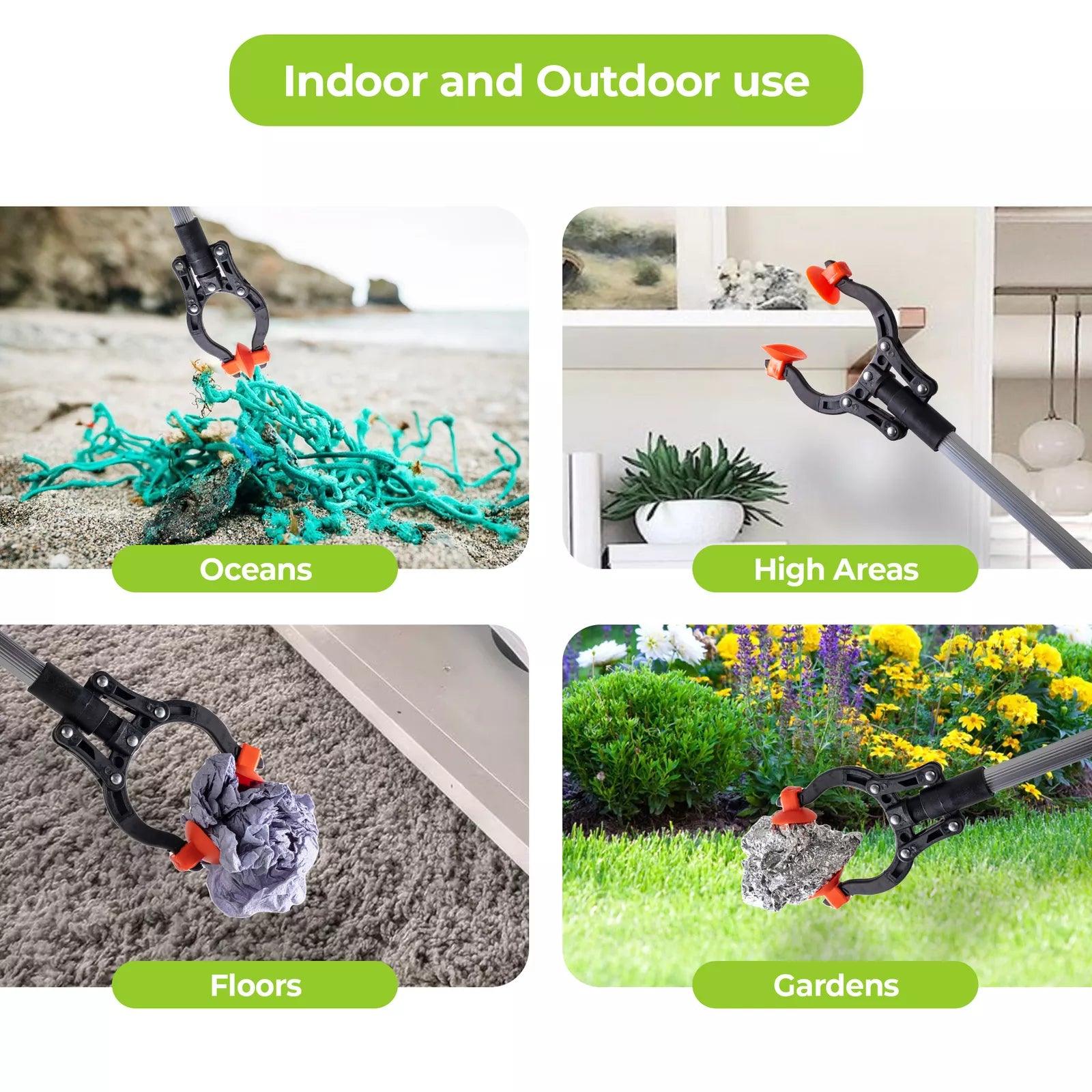 Litter Picking Stick - 82cm Aluminium Magnetic Litter Picker Indoor Outdoor Rubbish Grabber Hand Tool Apparel & Accessories - Tophatter Daily Deals