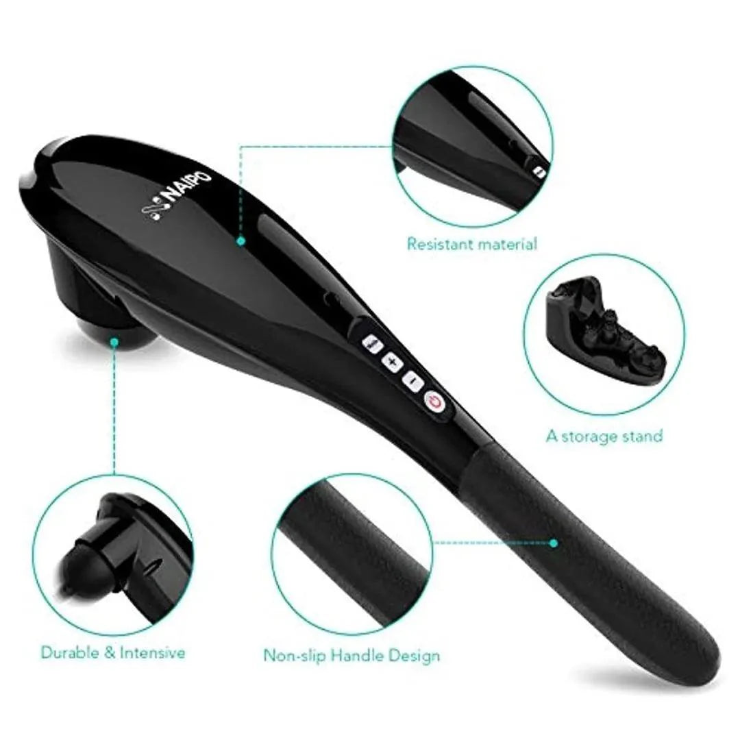 Hand Held Massager UK - Cordless Neck Back Massager Handheld Deep Tissue Percussion Massage Muscle Pain Health Care - Tophatter Daily Deals