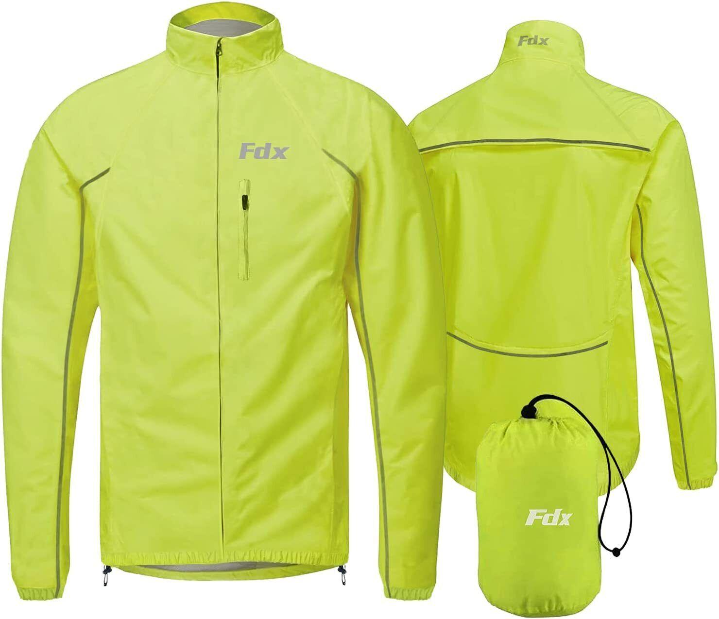 Best Waterproof Cycling Jacket - Mens Cycling Jacket Hi Viz Highly Visible Windproof Waterproof Breathable Mens Mountain & Cycling - Tophatter Daily Deals