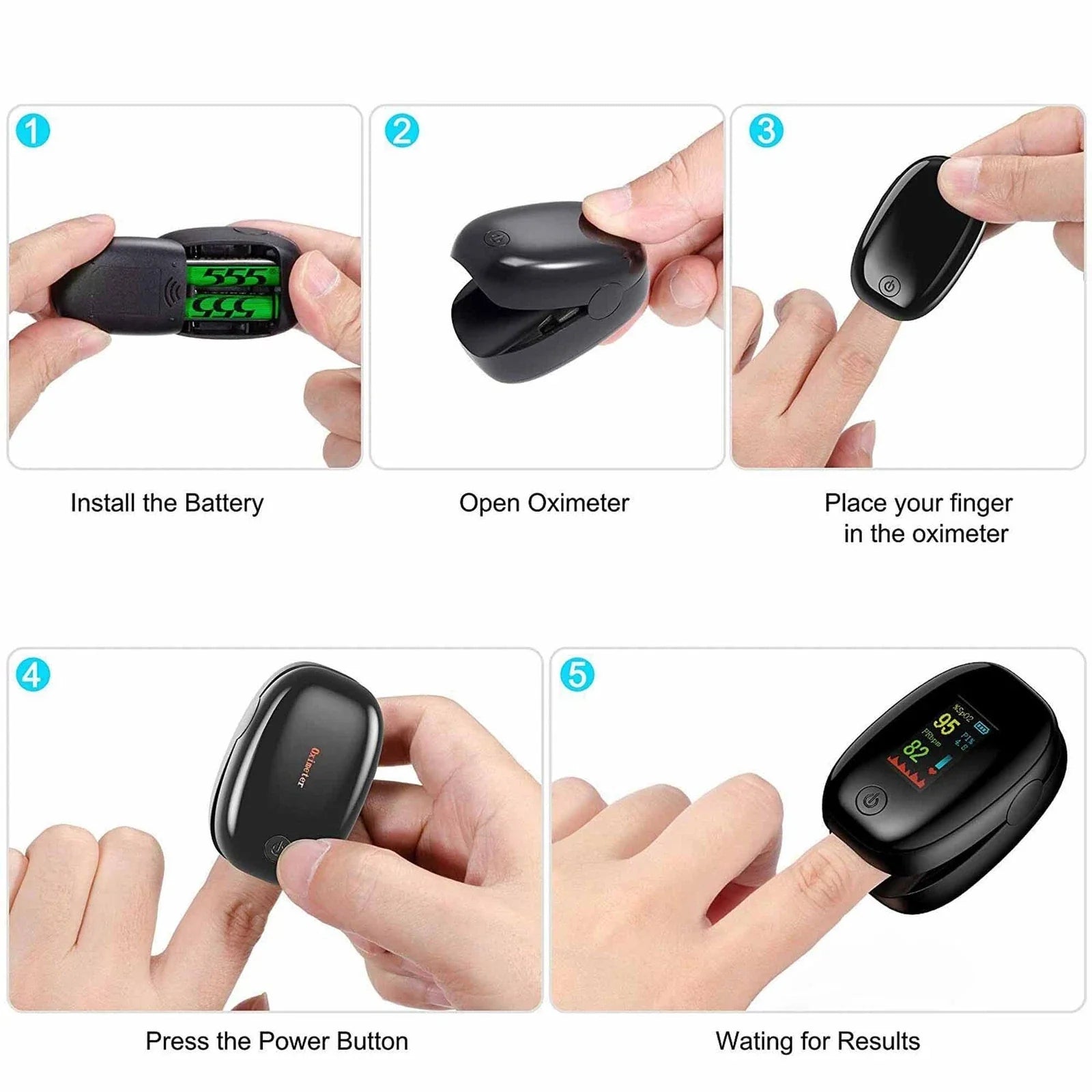 Finger Pulse Oximeter – Heart Rate & SPO2 Monitor Health & Wellness - Tophatter Daily Deals