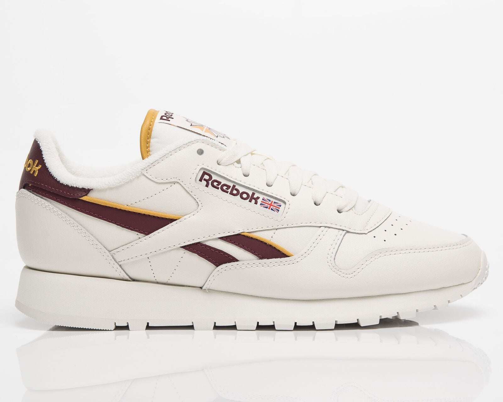 Reebok Men's Classic Leather Shoes - Chalk/Clamar/Retgold Chalk Clamar Retgold Footwear - Tophatter Daily Deals