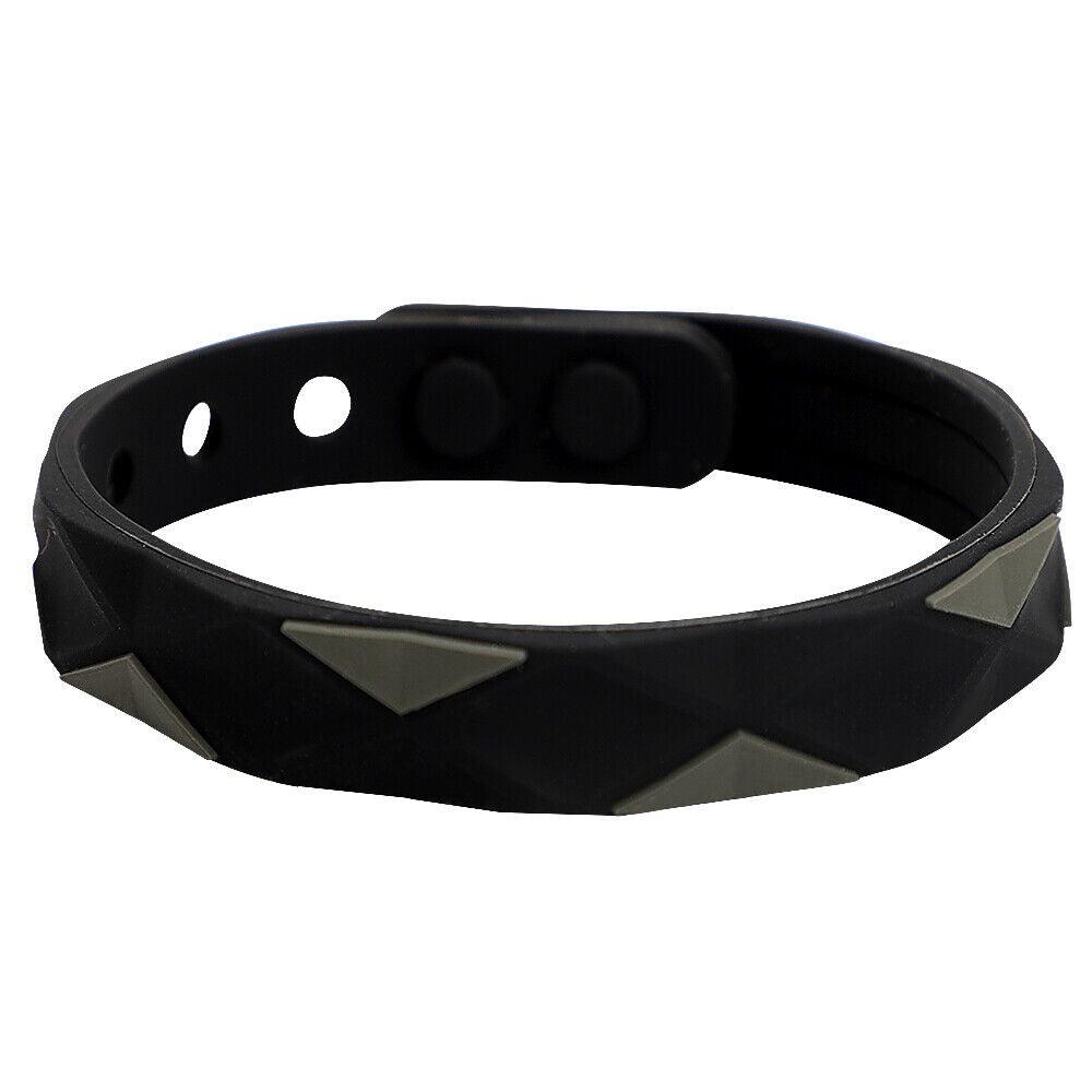 Ion Powerful Bracelets - Negative Ions Wristband Anti-Static Silicone Sports Bracelets Black Fitness - Tophatter Daily Deals