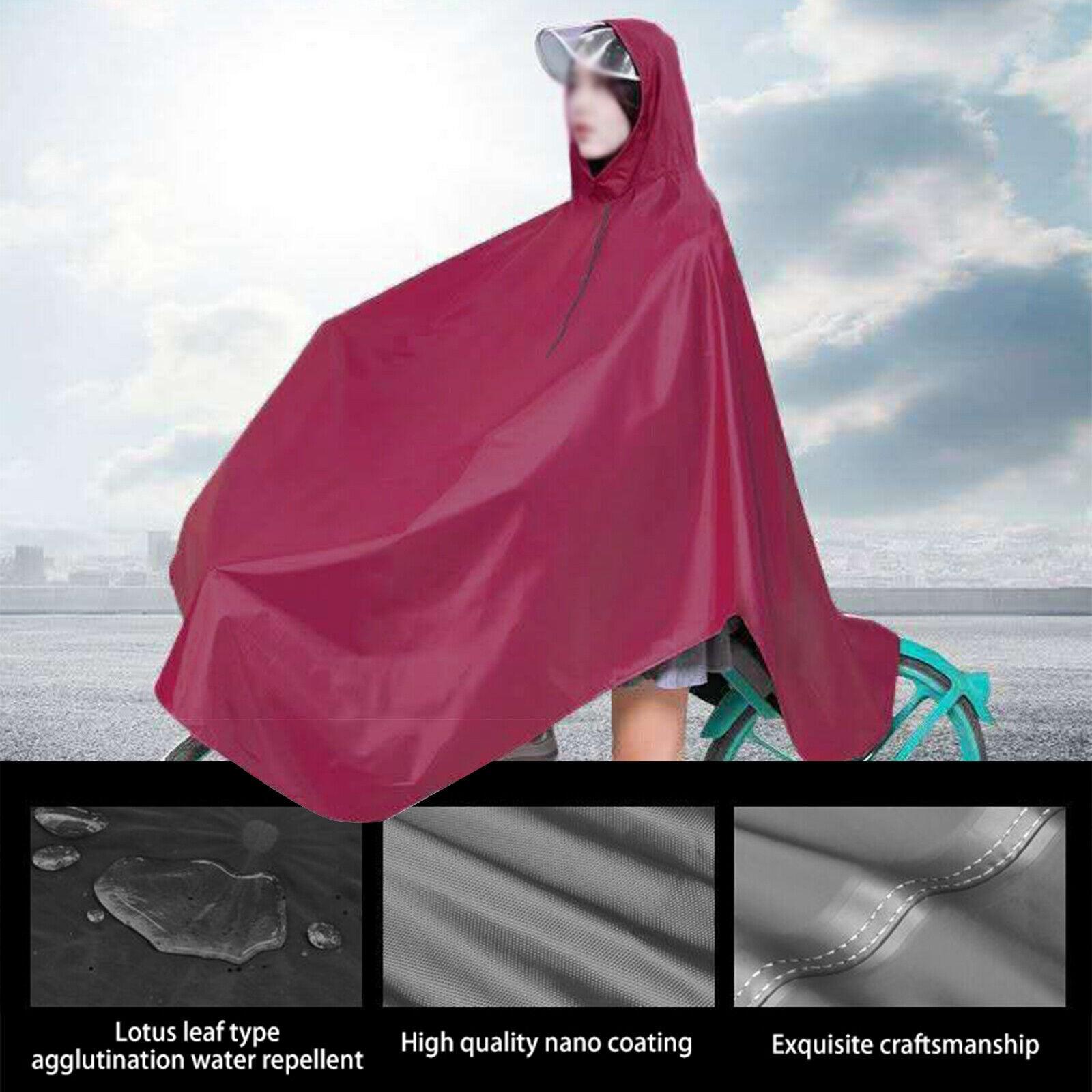 Best Cycling Rain Jacket - Bicycle Bike Raincoat Rain Cape Poncho Coat Red Mountain & Cycling - Tophatter Daily Deals