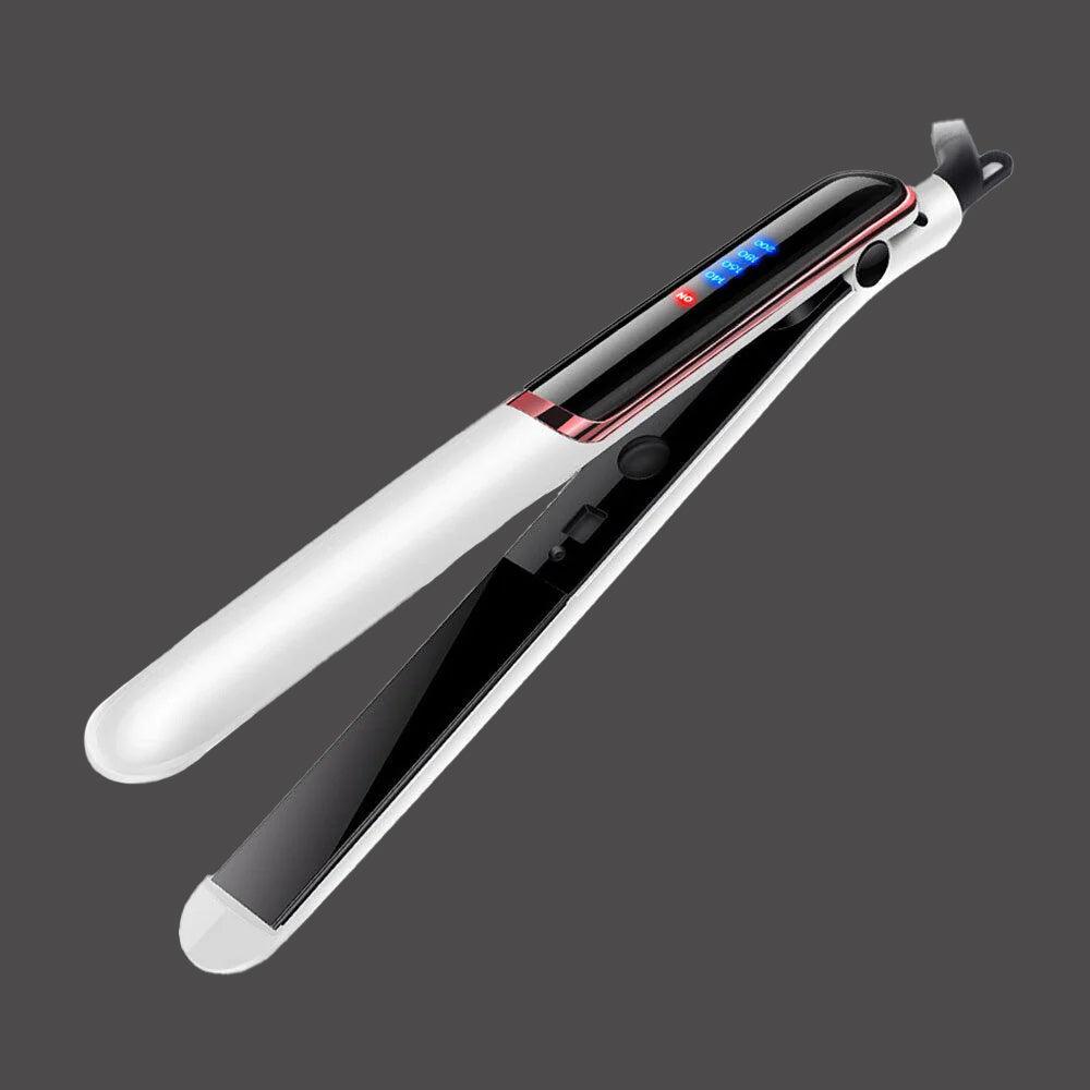 Hair Straighteners Curlers - Hair Straightener Heat Styling Tool, ELLESYE Professional 2 in 1 Ceramic Hair Straightener and Curler Negative Ions New Arrival - Tophatter Daily Deals