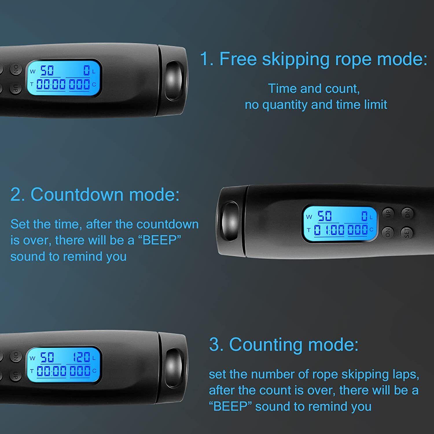 Best Skipping Rope UK - Skipping Rope with Counter, Gritin Digital Speed Jump Rope for Kids Adults Exercise & Fitness - Tophatter Daily Deals