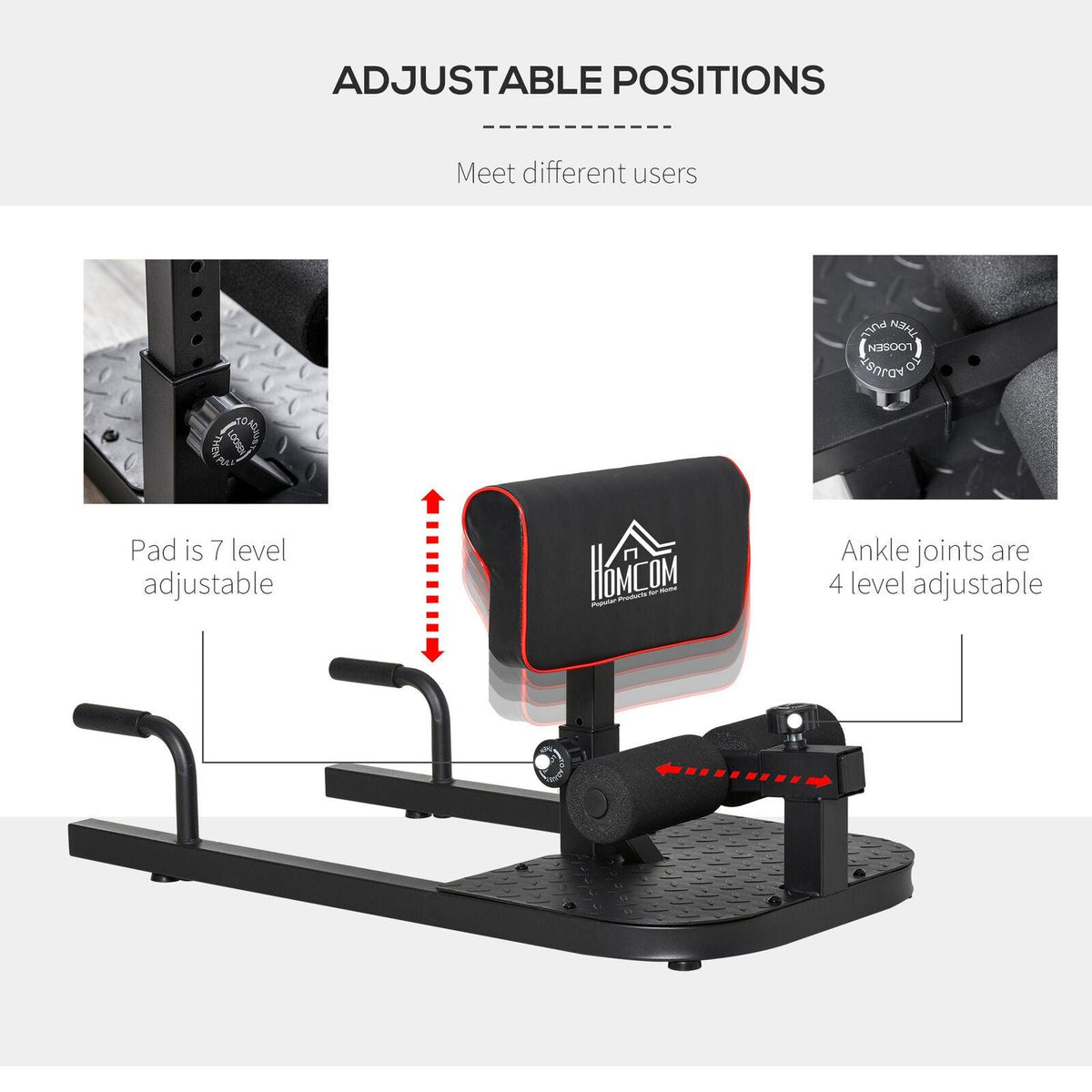 Hack Squat for Glutes - 3in1 Squat Machine Adjustable Bench Squat Sit Up Push Up - Tophatter Daily Deals