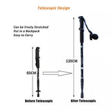 Best Hiking Pole - Trekking Pole, Collapsible Hiking Pole Stick with Quick Lock System 7075 Aluminum Outdoor Recreation - Tophatter Daily Deals