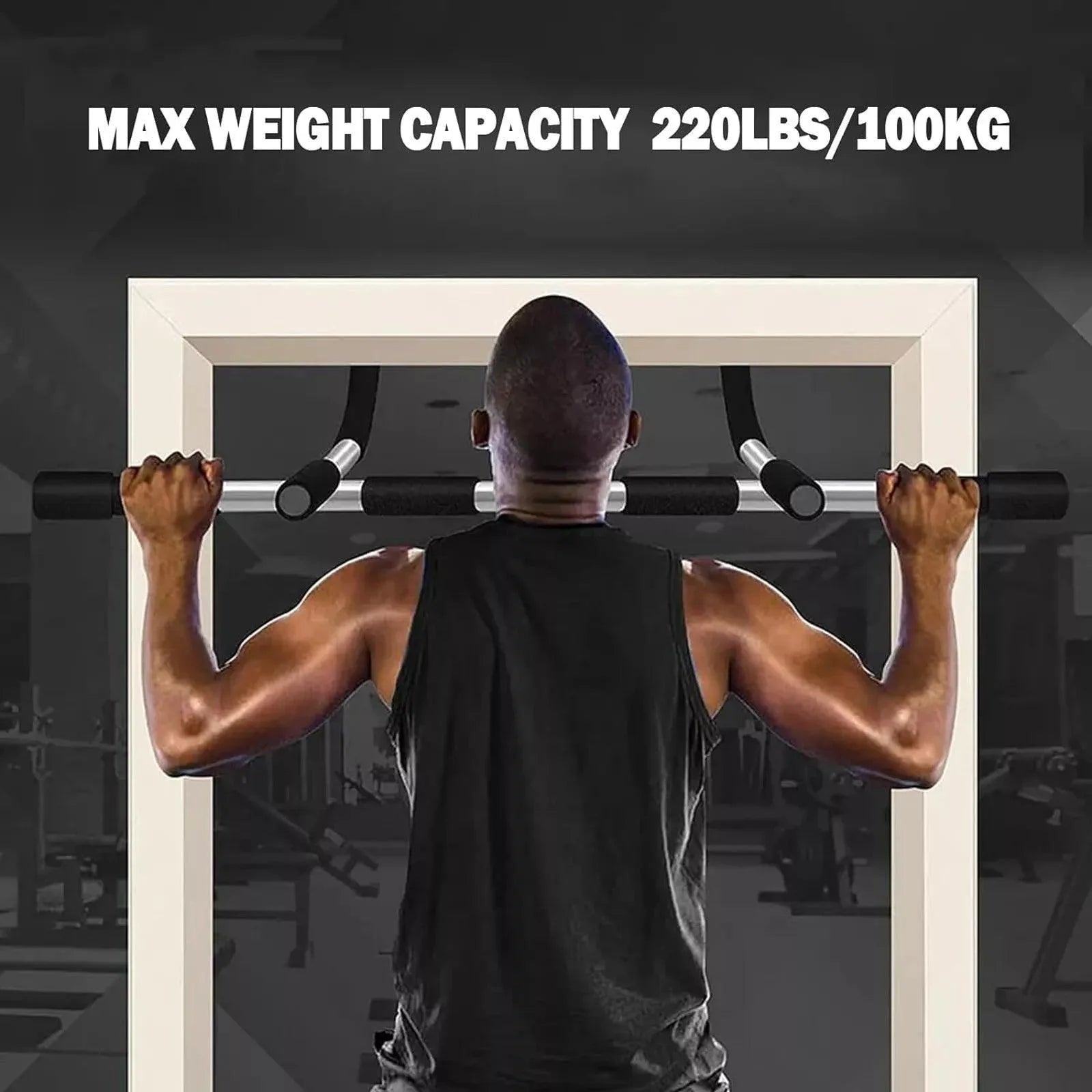 Exercise Bar for Door - Iron Gym Pull Up Bars Door Fitness Equipment Total Upper Body Workout Bar for Doorway, Adjustable Width Locking, No Screws Portable Exercise & Fitness - Tophatter Daily Deals