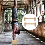 Wooden Parallettes UK - Fitness Push Up Bars Wooden Mini Parallettes Gymnastics Bars Exercise & Fitness - Tophatter Daily Deals