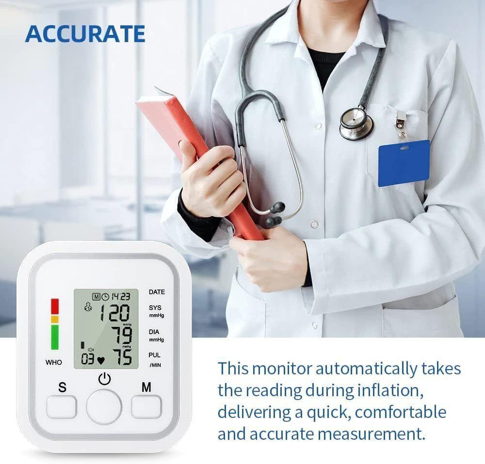 Digital Blood Pressure Monitor - LCD Automatic Blood Pressure Measure Upper Arm BP Machine Heart Rate Health Care - Tophatter Daily Deals