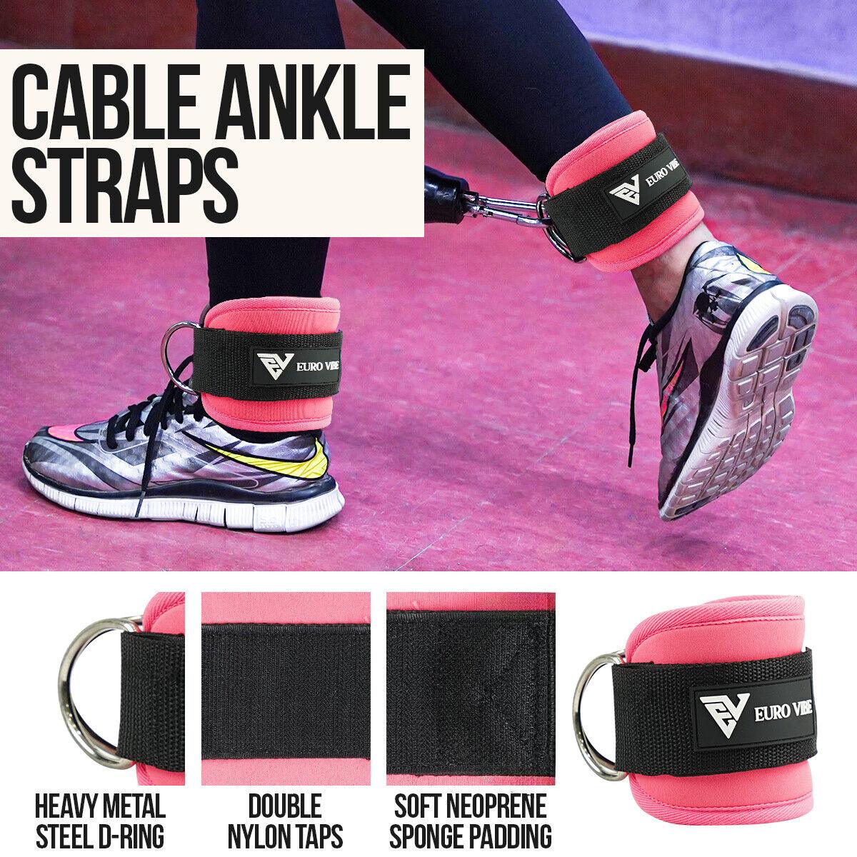 Hip Thruster Bar Pad - Barbell Pad Hip Thrust with Ankle Straps for Cable Machines Do Squats, Lunges, Hip Thrusts, Glutes & Leg Workouts Exercise & Fitness - Tophatter Daily Deals