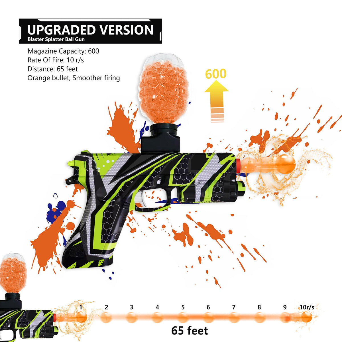 Electric Gel Ball Blaster Automatic Outdoor Toys Splatter Ball - Tophatter Daily Deals