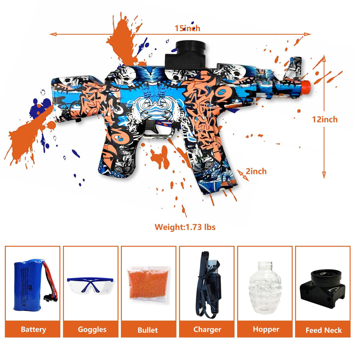 Electric Gel Ball Blaster Automatic Outdoor Toys Splatter Ball - Tophatter Daily Deals