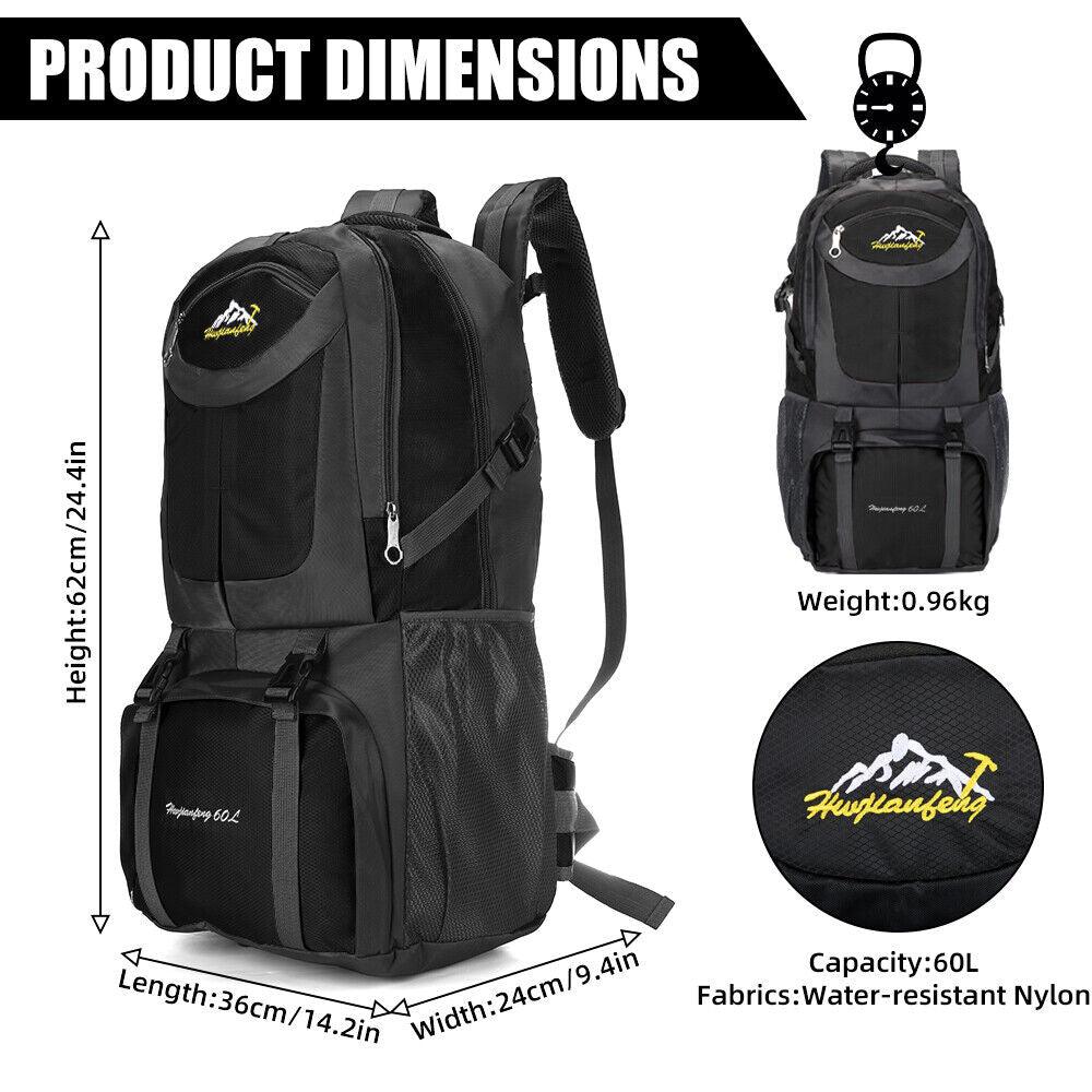 Small Backpacks for Hiking - Waterproof Outdoor Sports Travel Rucksack Bag Black Sports & Outdoor - Tophatter Daily Deals