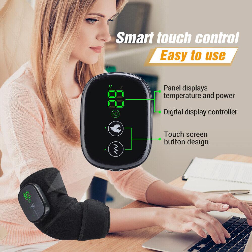 Heat Pads for Knees - Electric Heated Knee Pad Elbow Knee Pads Brace For Arthritis Knee Pain Relief Exercise & Fitness - Tophatter Daily Deals