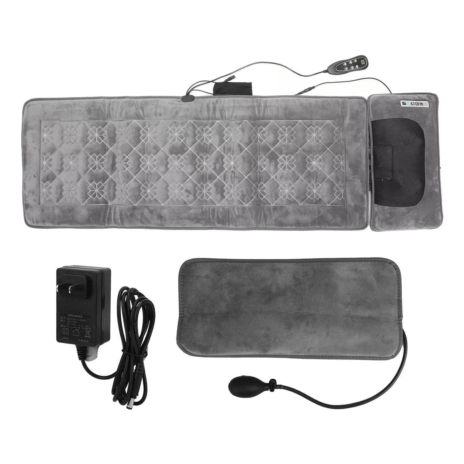 Full Body Massage Mats - 30 Heads Full Body Electric Massage Mattress Mat Heated Massager Cushion Pad Exercise & Fitness Equipment Manuals - Tophatter Daily Deals
