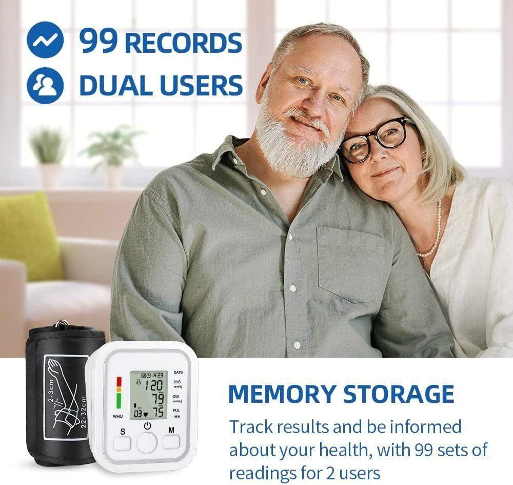 Digital Blood Pressure Monitor - LCD Automatic Blood Pressure Measure Upper Arm BP Machine Heart Rate Health Care - Tophatter Daily Deals