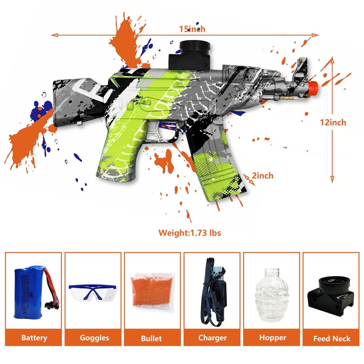 Electric Gel Ball Blaster Automatic Outdoor Toys Splatter Ball - Tophatter Daily Deals
