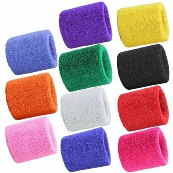 Unisex Sweat Wristbands - Sports Wrist Sweat Bands Wristbands Unisex 80s Fitness Sweatbands Gym Tennis Soccer - Tophatter Daily Deals