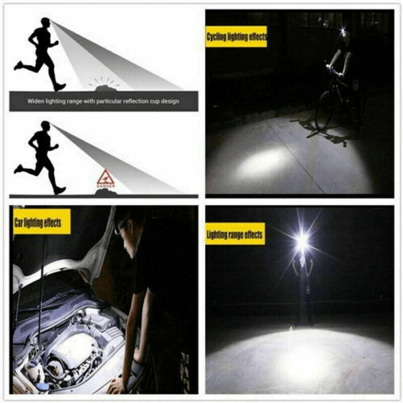 Head Torches UK - LED Headlamp Light, LED Head Torch Multifunction LED Headlamp light Cycling - Tophatter Daily Deals