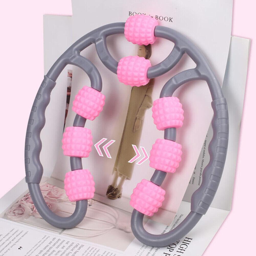 Hand Roller for Muscles - Yoga Massage Roller 8 Wheels Trigger Point for Arm Leg Neck Muscle Exercise & Fitness - Tophatter Daily Deals