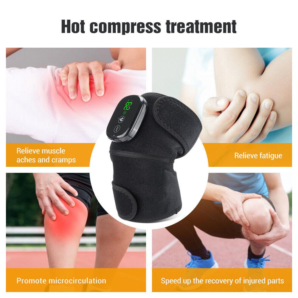 Heat Pads for Knees - Electric Heated Knee Pad Elbow Knee Pads Brace For Arthritis Knee Pain Relief Exercise & Fitness - Tophatter Daily Deals