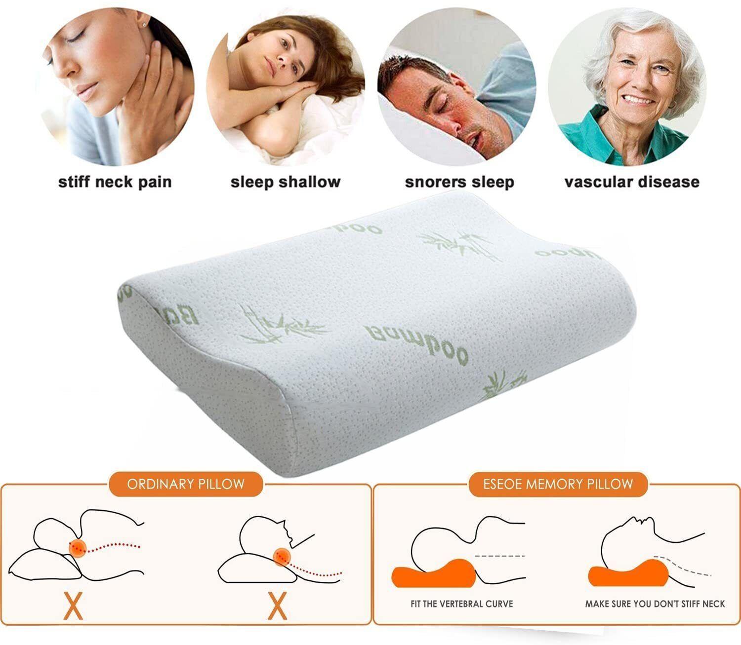 Cool Pillows UK - Memory Foam Pillows for Head Neck Back Body Sleeping Pillow - Tophatter Daily Deals